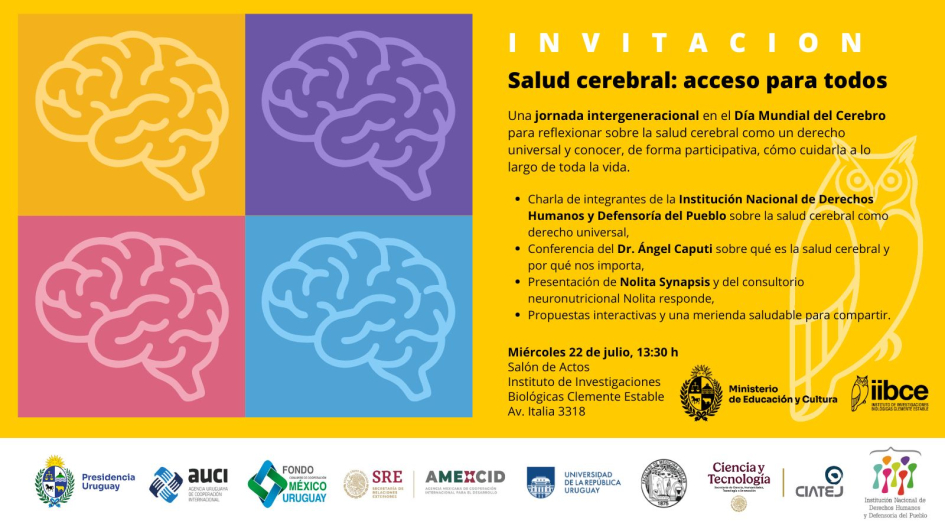 Invitación Día del Cerebro Instituto Clemente Estable