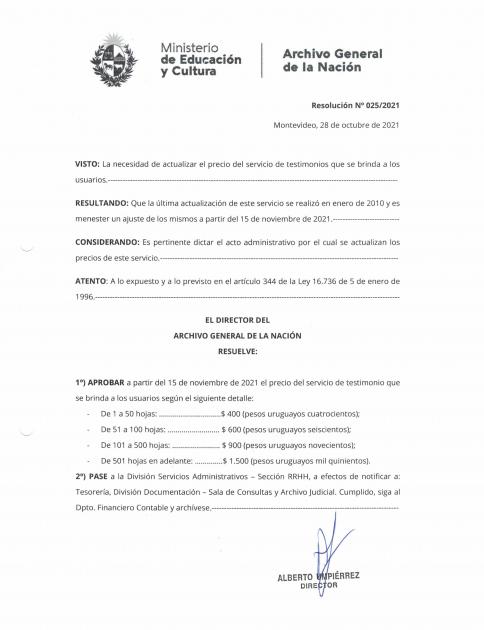 Acta de resolución fotocopia de resolución