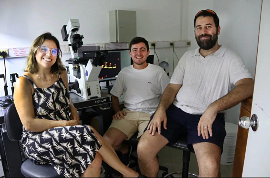 Parte del equipo de trabajo: Carolina Oliveira, Joaquín Garat y Andrés Di Paolo.