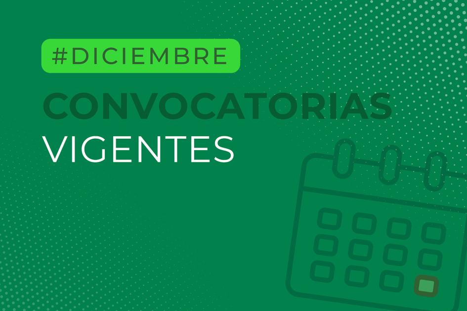 Convocatorias diciembre. #Diciembre convocatorias vigentes