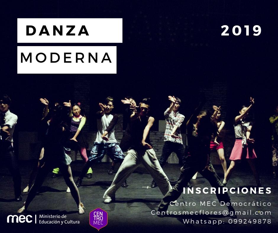 Taller de danza moderna Placa invitación