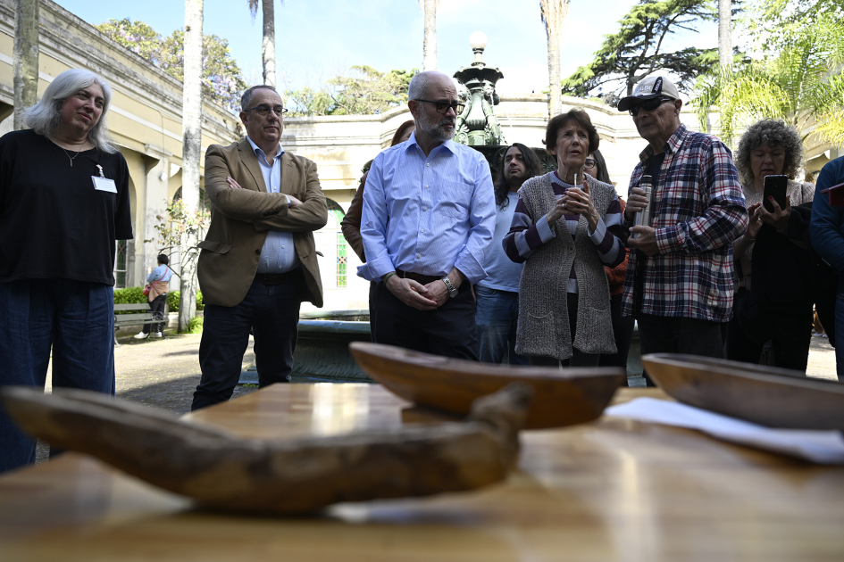 Ministro, José Carlos Mahía, junto Director de la Comisión del Patrimonio Cultural, Marcel Suárez