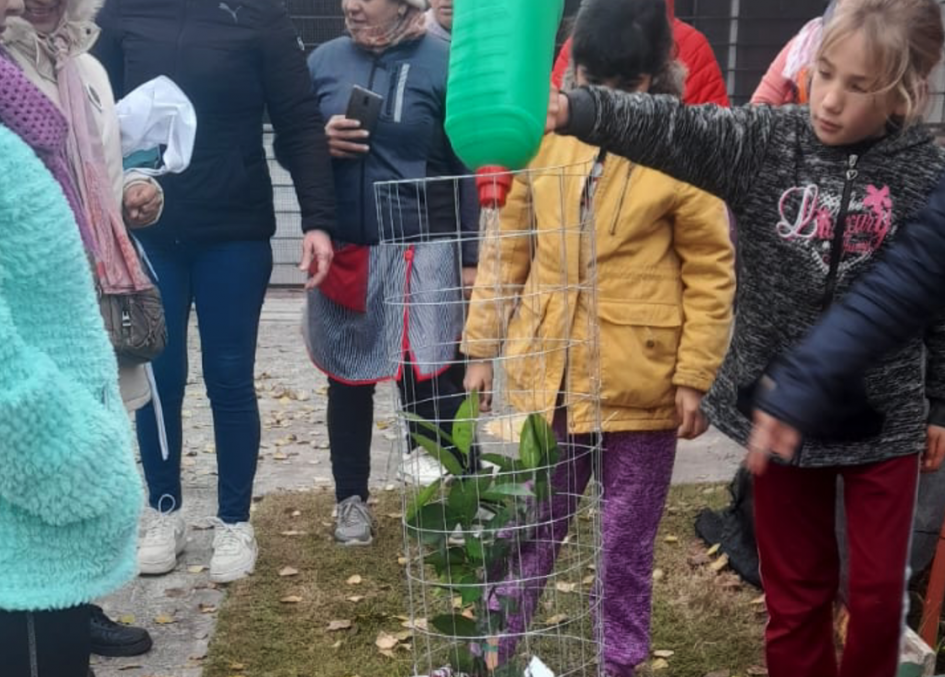 Plantación de árboles frutales en Urbano Oeste