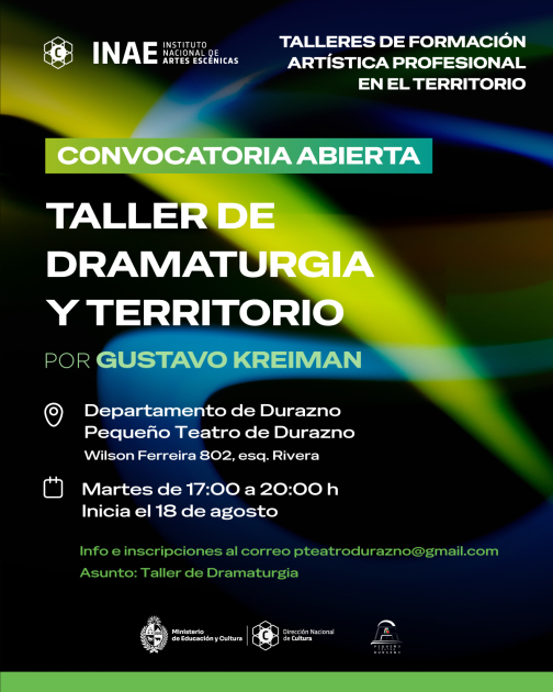 Abren las inscripciones a los Talleres de Formación Artística Profesional en Territorio Abren las inscripciones a los Talleres de Formación Artística Profesional en Territorio
