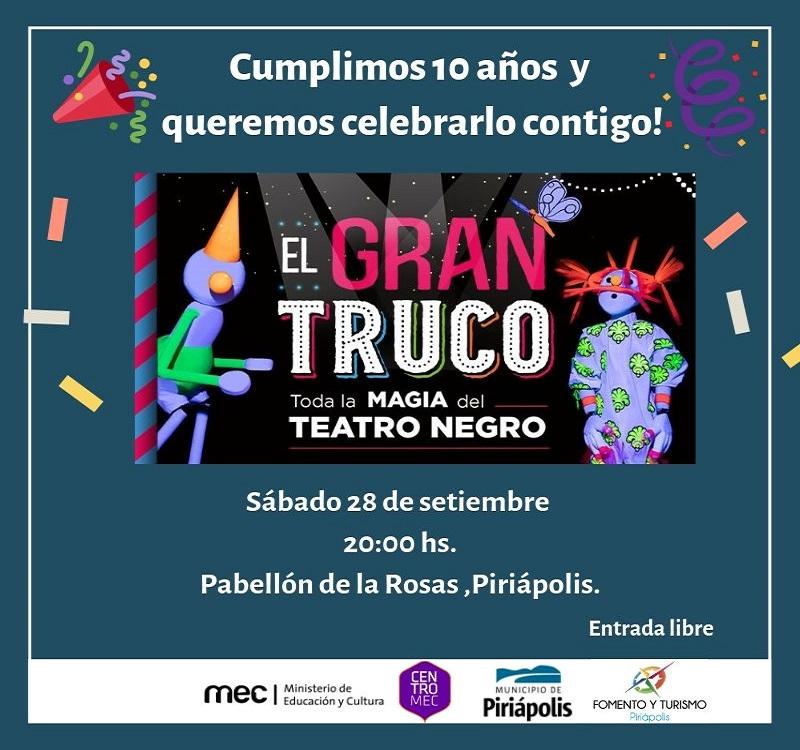 Teatro negro Placa de invitación