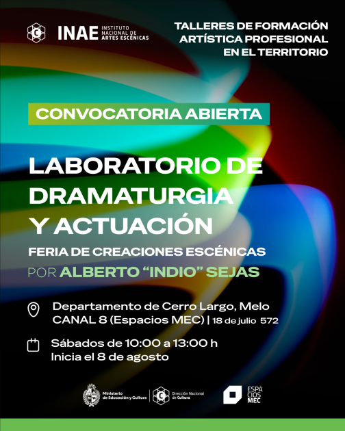 Abren las inscripciones a los Talleres de Formación Artística Profesional en Territorio Abren las inscripciones a los Talleres de Formación Artística Profesional en Territorio