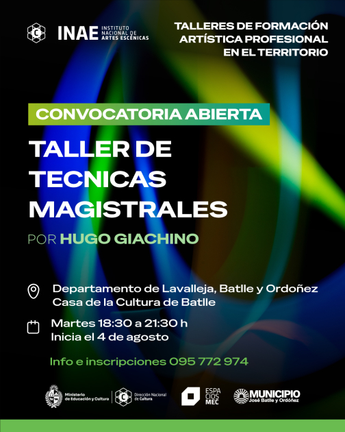 Abren las inscripciones a los Talleres de Formación Artística Profesional en Territorio Abren las inscripciones a los Talleres de Formación Artística Profesional en Territorio