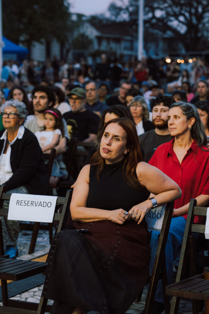 Directa Nacional de Cultura, María Eugenia Vidal, en la celebración los cien años de Aníbal Sampayo