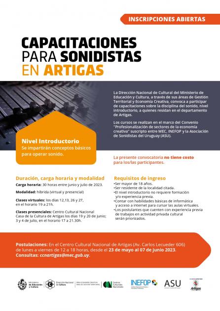 Capacitación para sonidistas en Artigas Capacitación para sonidistas en Artigas