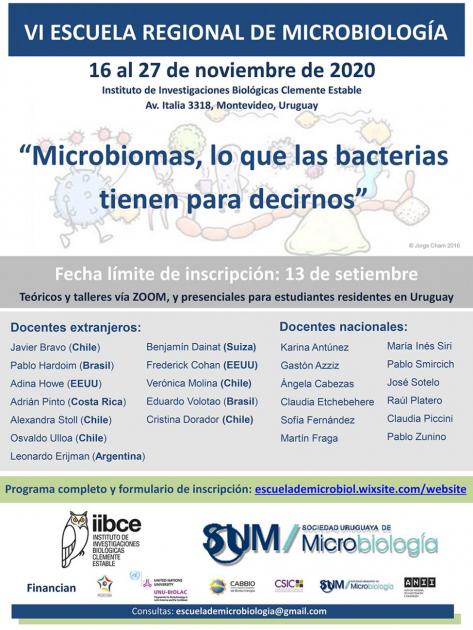 VI Escuela Regional de Microbiología Afiche escuela