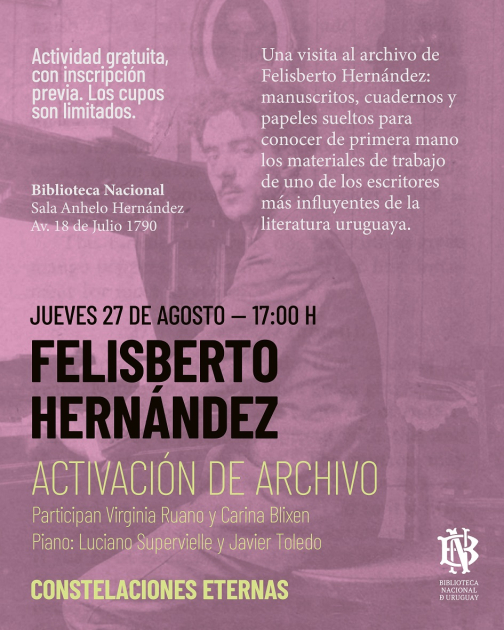 Afiche de Una visita al archivo de Felisberto Hernández