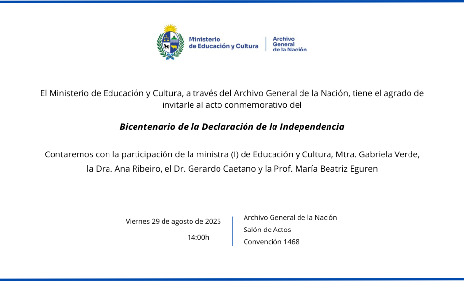 Bicentenario de la Independencia Invitación, Bicentenario de la Declaratoria de la Independencia
