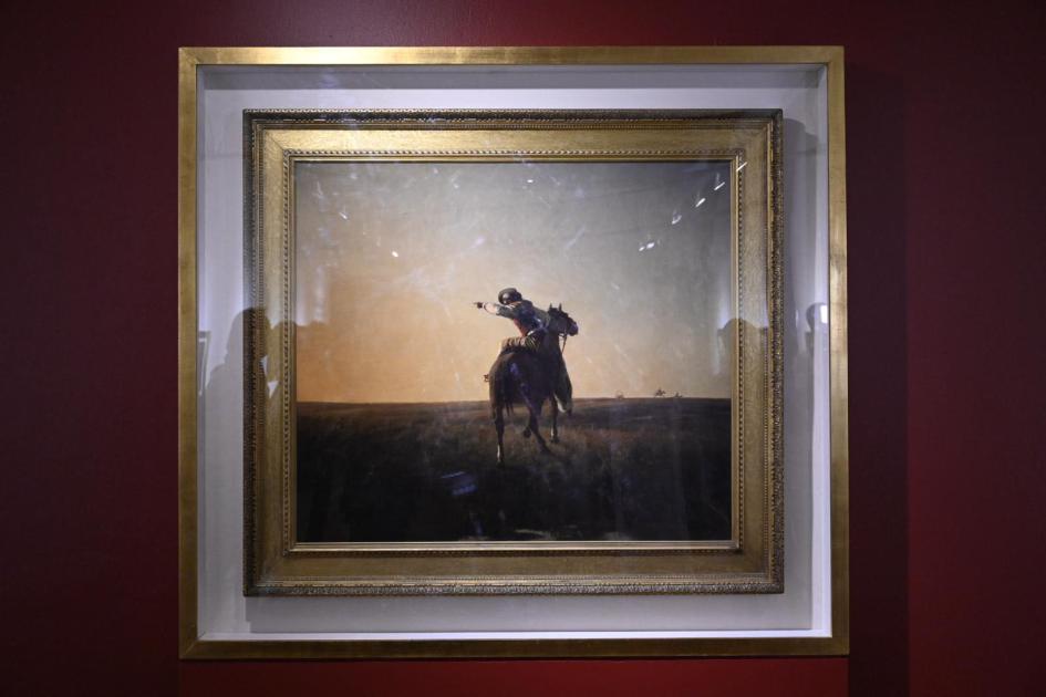 El cuadro fue realizado por el artista en el año 1875 y adquirido por un coleccionista en Inglaterra Cuadro en exposición