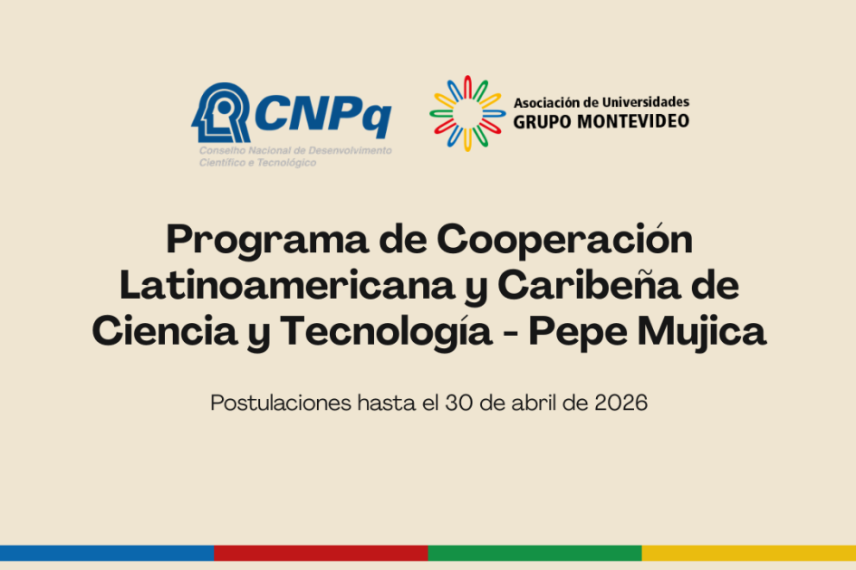 Está abierta la convocatoria al programa de cooperación científica «Pepe» Mujica Placa convocatoria