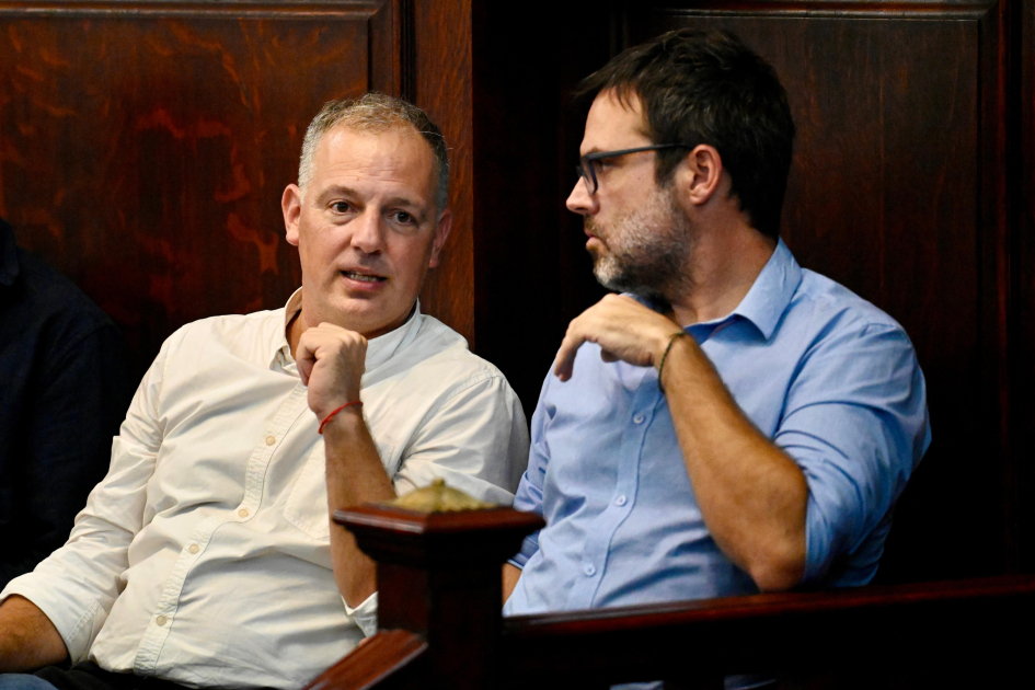 Director Nacional de Educación, Gabriel Quirici, y secretario técnico de la DNE, Sebastián Valdez