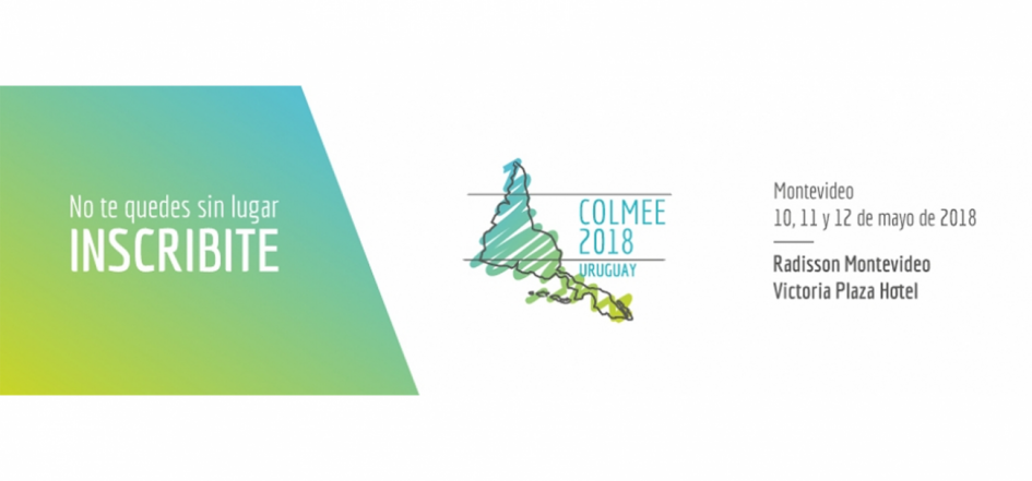 Afiche Logo COLMEE y fecha del evento