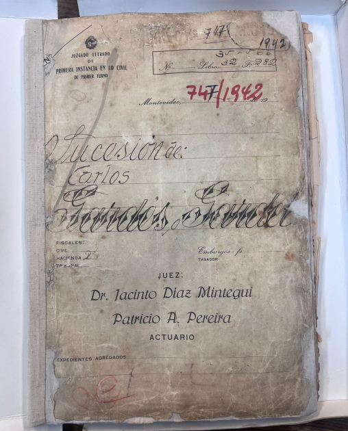 Expediente de la sucesión de Carlos Gardel.