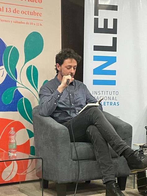 Sebastián Mederos en la presentación de proyectos seleccionados «Crónicas de acá» Sebastián Mederos en la presentación de proyectos seleccionados «Crónicas de acá»