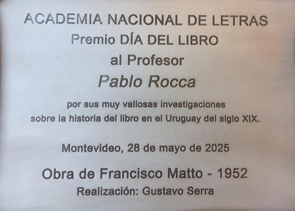 Imagen del dorso de la placa conmemorativa