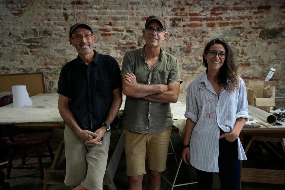 Álvaro Zinno, Eduardo Cardozo y Elisa Valerio