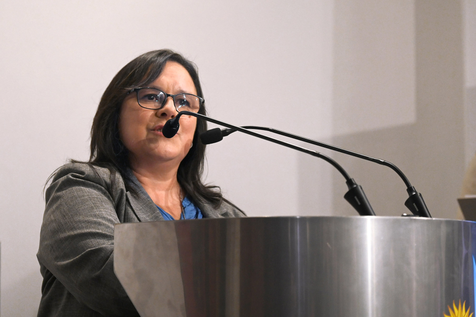Ministra interina, Gabriela Verde, durante el lanzamiento.