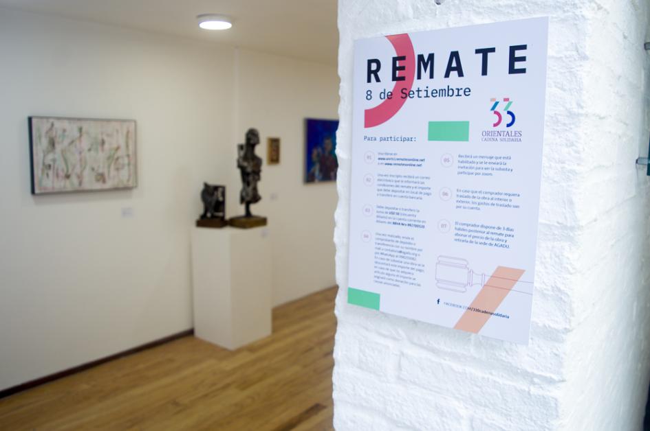 Cartel del remate. Foto: Agadu Cartel del remate. Foto: Agadu