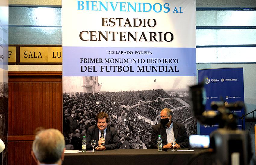 Director general de la Comisión de Patrimonio Cultural de la Nación, William Rey y presidente de la Comisión Administradora del Field Oficial (CAFO), Ricardo Lombardo