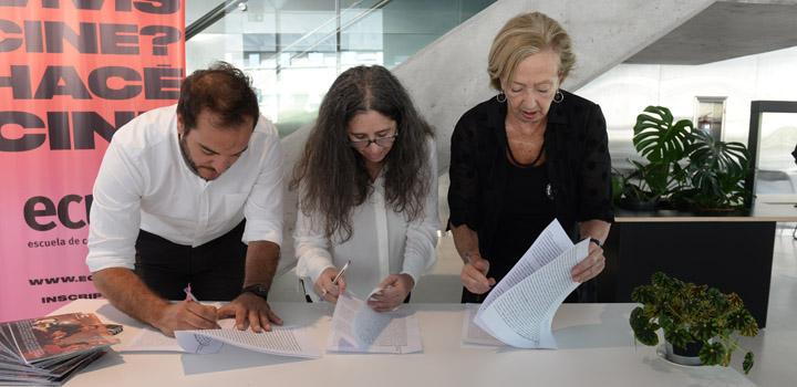 Christian Di Candia, María José Santacreu, ministra María Julia Muñoz