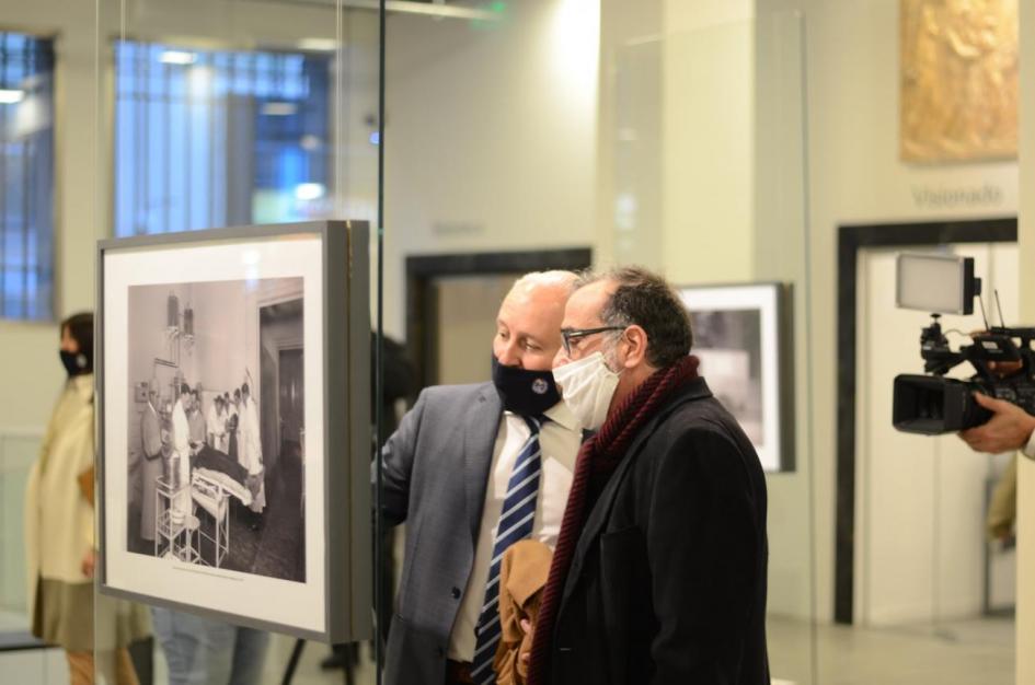 Ministro del MEC, Pablo da Silveira con José Cozzo