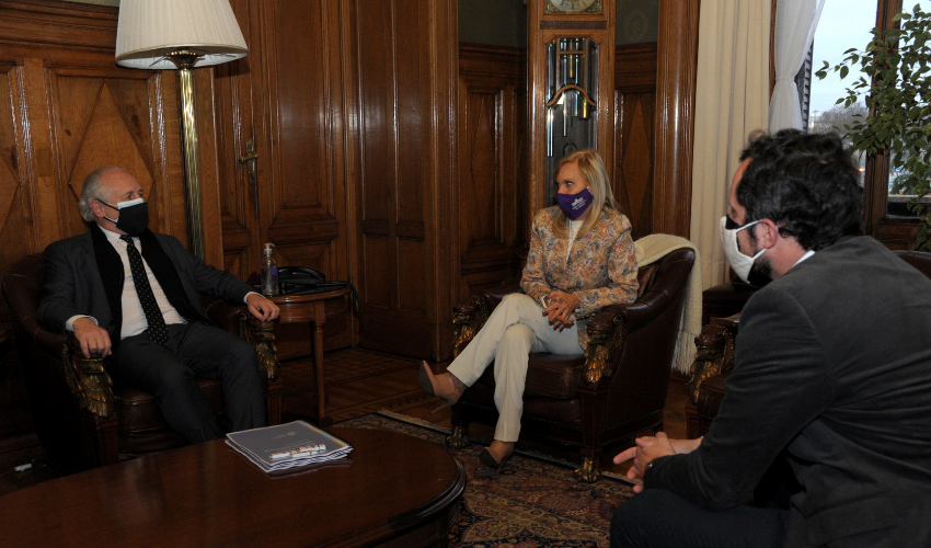 Pablo da Silveira, Beatriz Argimón y Gonzalo Baroni - Foto: Presidencia