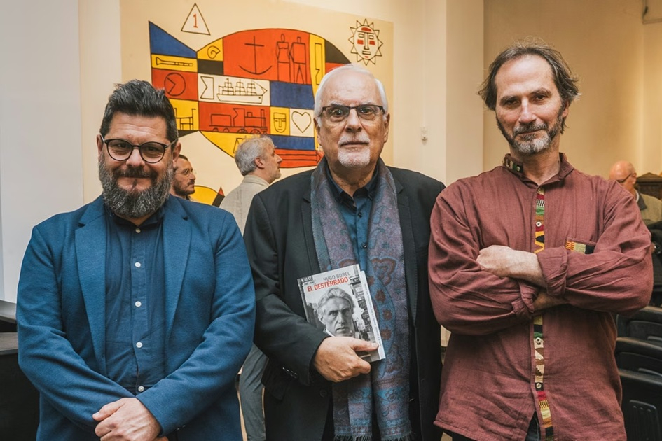 Foto con Julián Ubiría, Hugo Burel y Alejandro Díaz