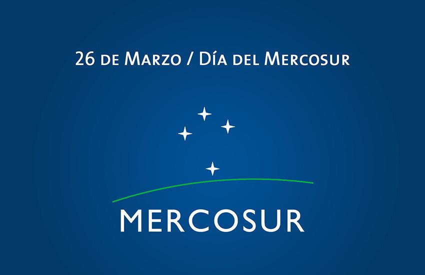 Logo Mercosur, dibujo de la constelación conocida como Cruz del sur, cuatro estrellas formado una cruz