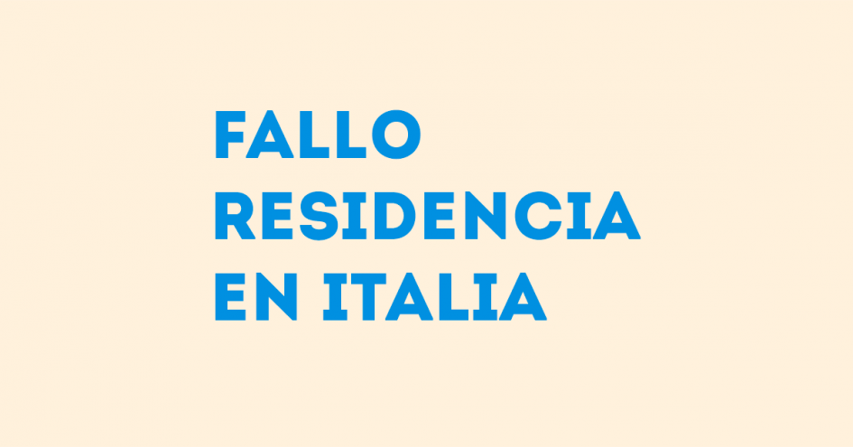 texto "fallo residencia en italia"