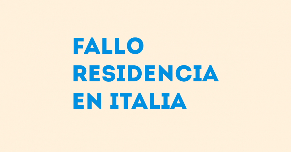 Fallo texto "fallo residencia en italia"
