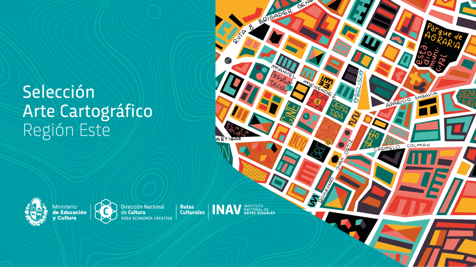 Arte Cartográfico - Región Este mapa de Treinta y Tres con título Selección Arte Cartográfico - Región Este