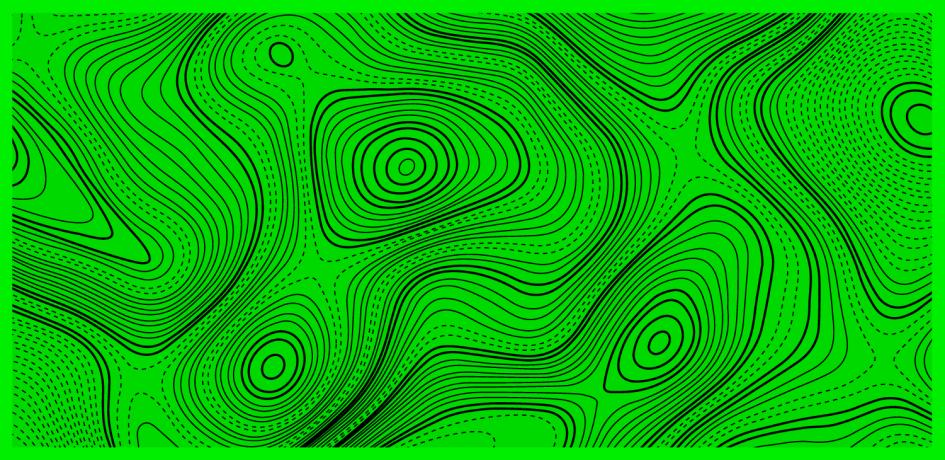 Arte Cartográfico líneas curvas formando figuras abstractas