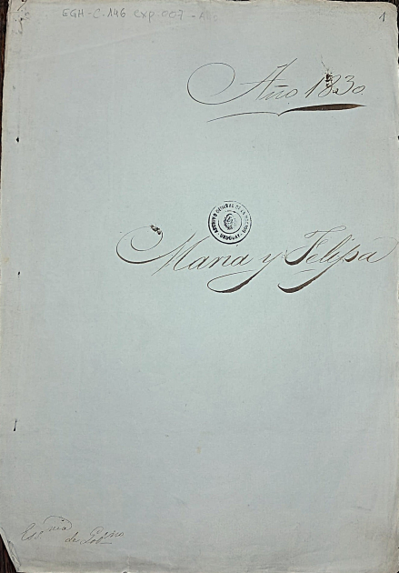 Solicitud de las esclavas María y Felipa para recobrar su libertad, año 1830.