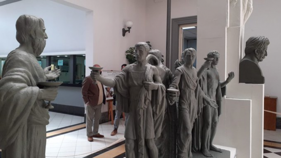 Boceto en yeso del monumento de José Enrique Rodó, Intendencia de Lavalleja Esculturas de Rodó