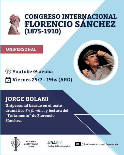 Jorge Bolani en el Congreso Internacional Florencio Sánchez (1875-1910)