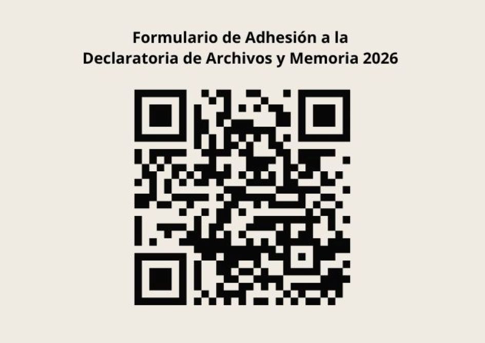  QR para acceder al formulario de adhesión a la Declaratoria de Archivos y Memoria 2026.