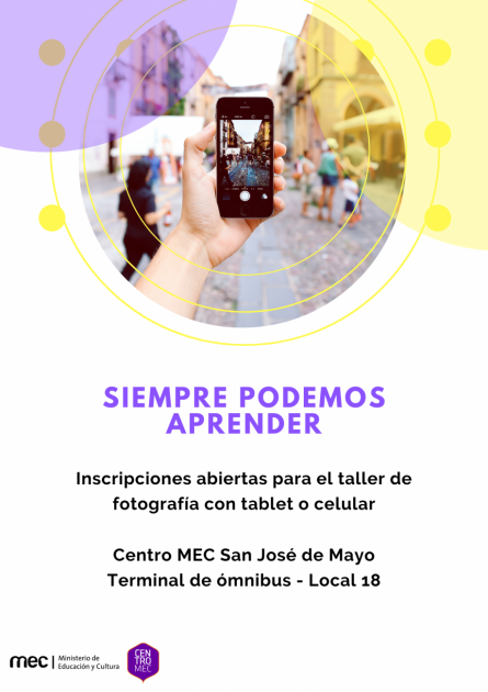 Flyer de taller de fotografía con tablet y celular Flyer de taller de fotografía con tablet y celular