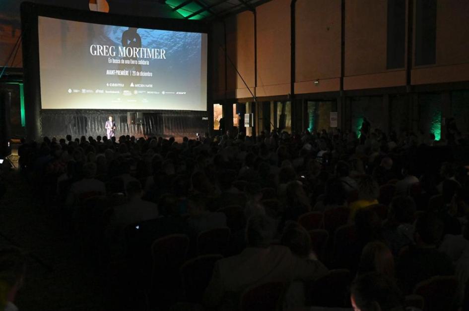 La avant premiere del documental se realizó en el Museo de las Migraciones Plano general de la exhibición del documental
