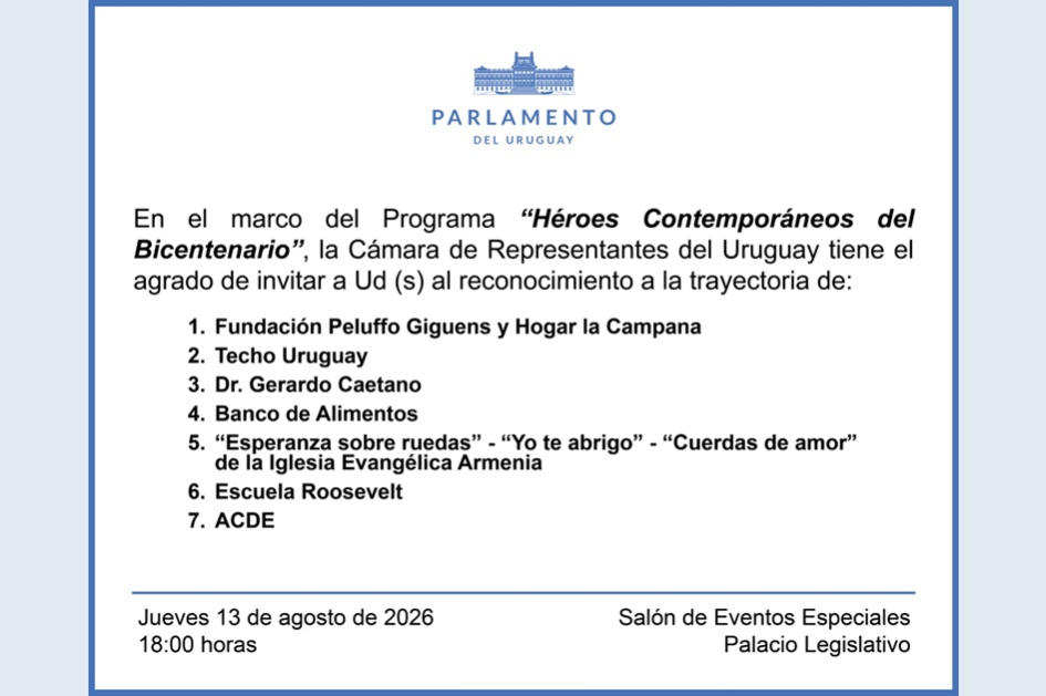 Reconocimiento a Gerardo Caetano de la Cámara de Representantes del Uruguay Reconocimiento a Gerardo Caetano de la Cámara de Representantes del Uruguay