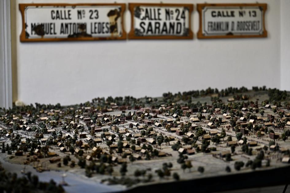 Maqueta de la ciudad de Mercedes hace 180 años. Maqueta de la ciudad de Mercedes