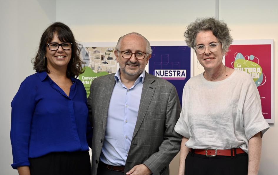 La nueva coordinadora del Inmus, Patricia Papasso, junto a Da Silveira y Wainstein. 