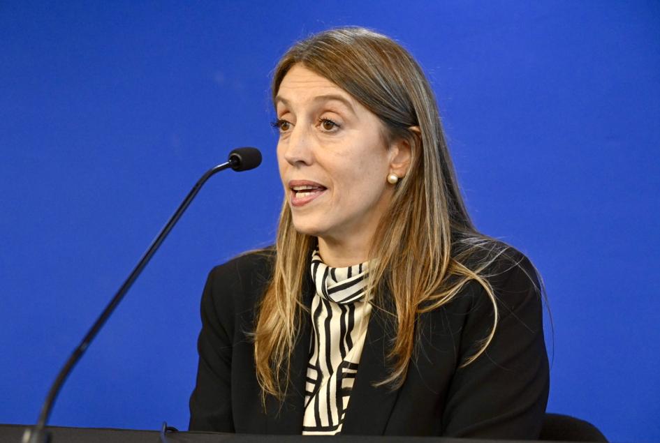 La arquitecta Laura Cesio durante la presentación del Día del Patrimonio 2023. La arquitecta Laura Cesio durante la presentación del Día del Patrimonio 2023.