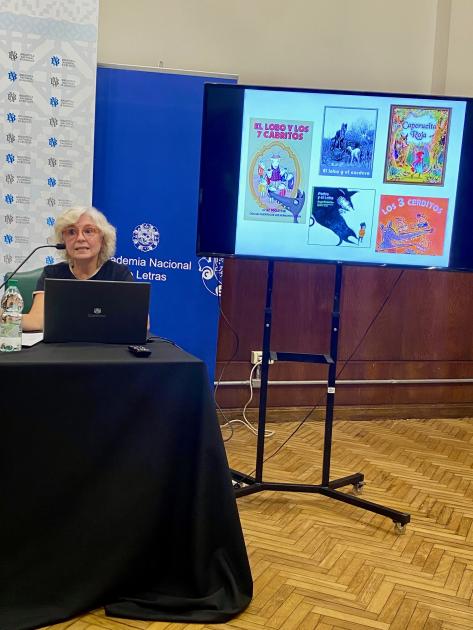 María Noel Guidali en un momento de su presentación