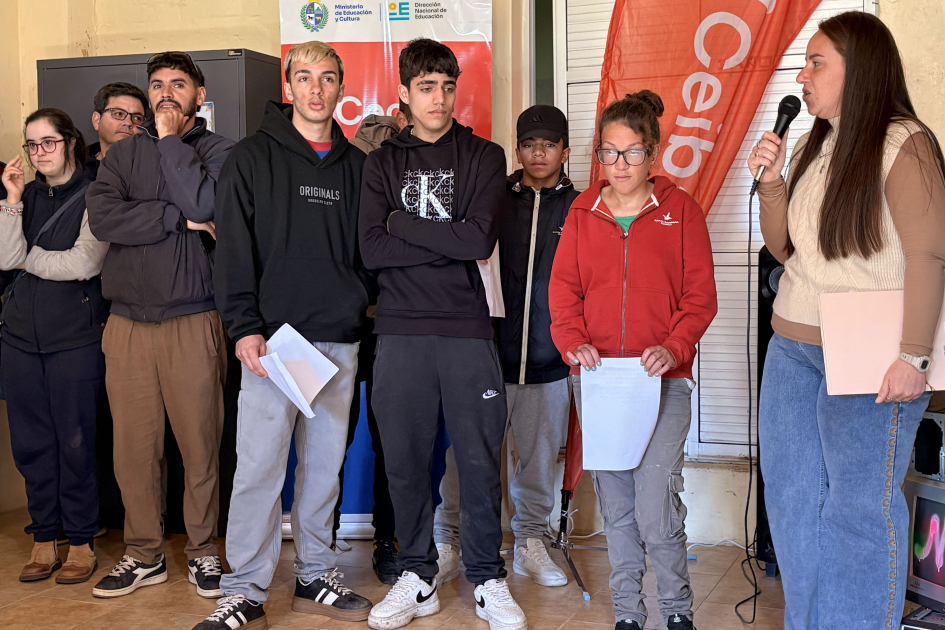 Ceibal y el MEC inauguraron un nuevo espacio Ceilab en el CECAP de Melo Estudiantes
