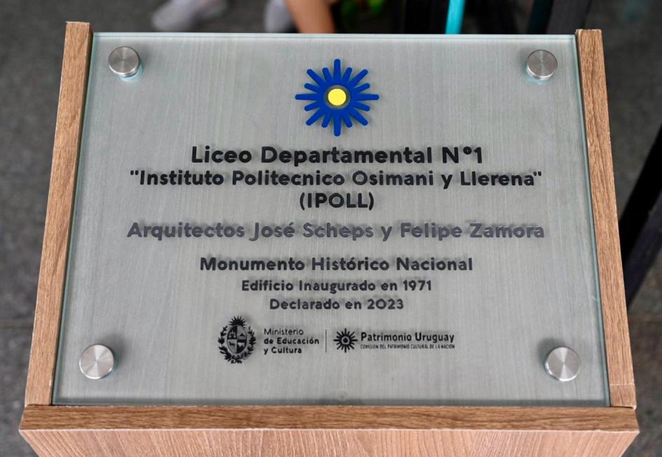 Placa declaratoria de MHN. Placa declaratoria MHN.