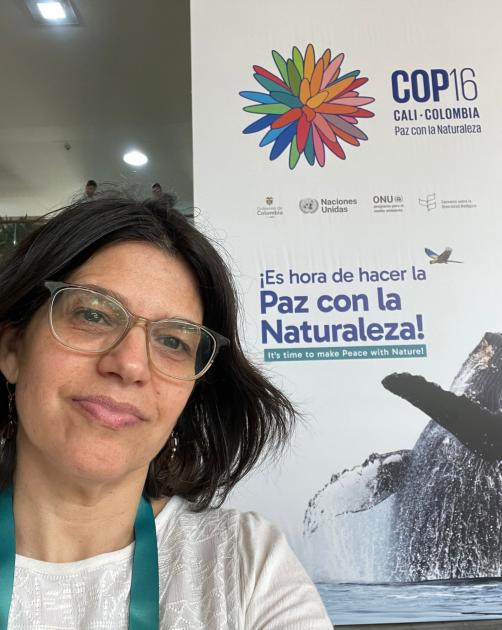 Mariana Cosse, representante del Instituto Clemente Estable en la COP16 Mariana Cosse, representante del Instituto Clemente Estable en la COP16